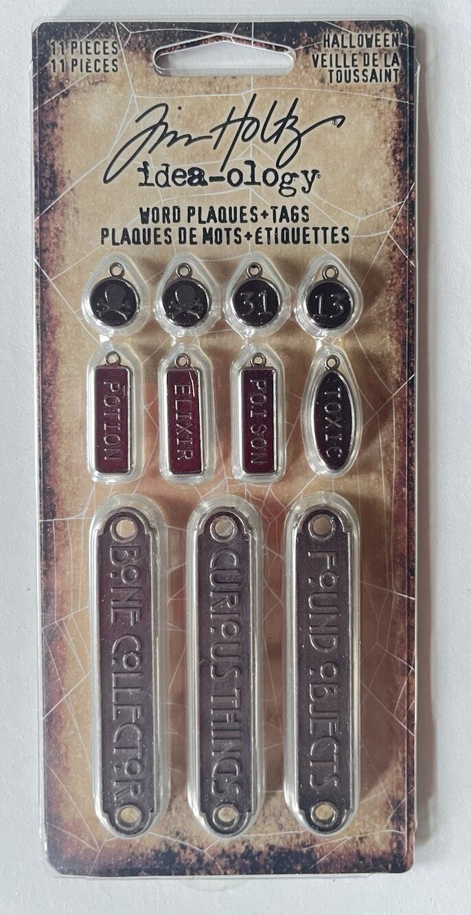 Tim Holtz Halloween Word Plaques + Tags, TH94438